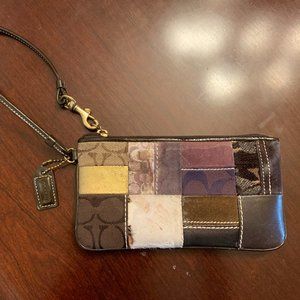 Authentic Vintage Coach Patchwork Wristlet